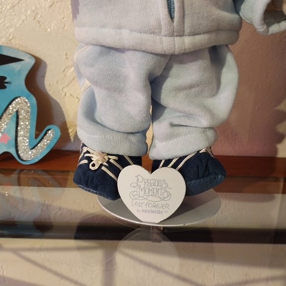 Vintage 1984 Precious Moments Mikey Porcelain Doll 13" Tall Collectible on Blue. - Picture 7 of 11